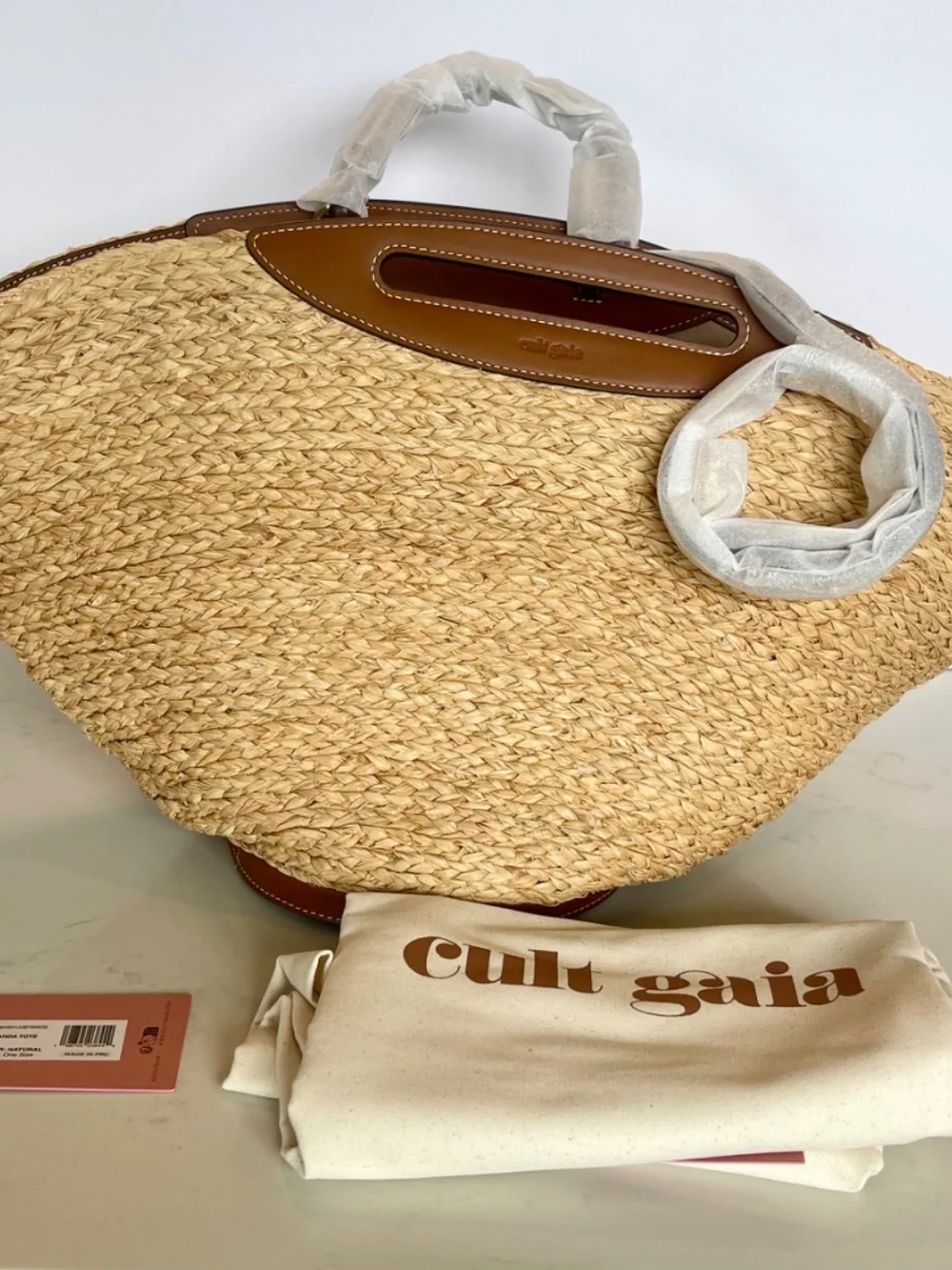 Cult Gaia | Wanda Straw Woven Tote Bag | NWT - Picture 2 of 3